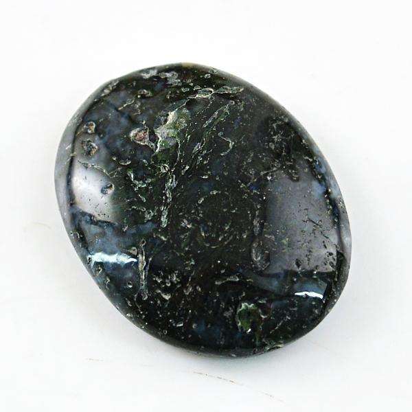 gemsmore:Amazing Genuine Oval Shape Green Moss Agate Untreated Loose Gemstone