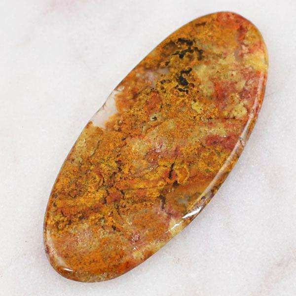 gemsmore:Amazing Genuine Oval Shape Multicolor Moss Agate Loose Gemstone