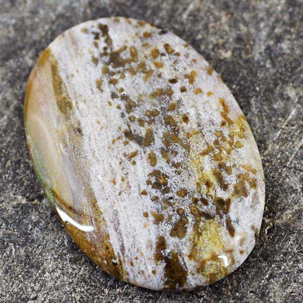 gemsmore:Amazing Genuine Oval Shape Ocean Jasper Untreated Loose Gemstone