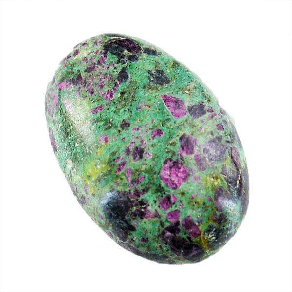 gemsmore:Amazing Genuine Ruby Zoisite Oval Shape Untreated Loose Gemstone
