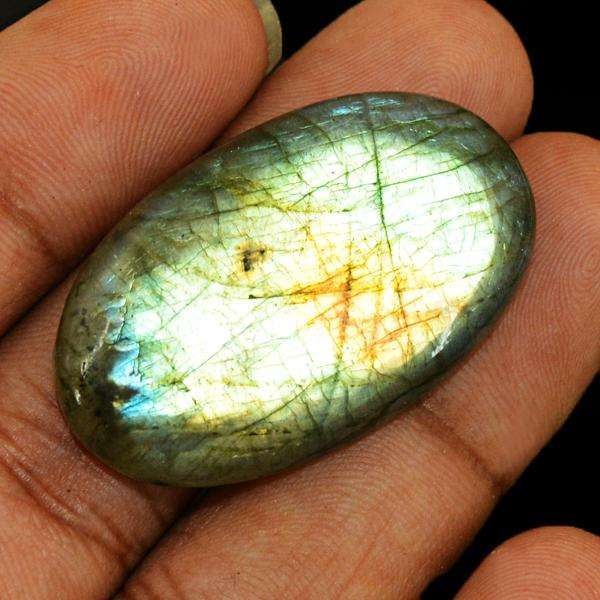gemsmore:Amazing Golden Flash Oval Shape Labradorite Loose Gemstone