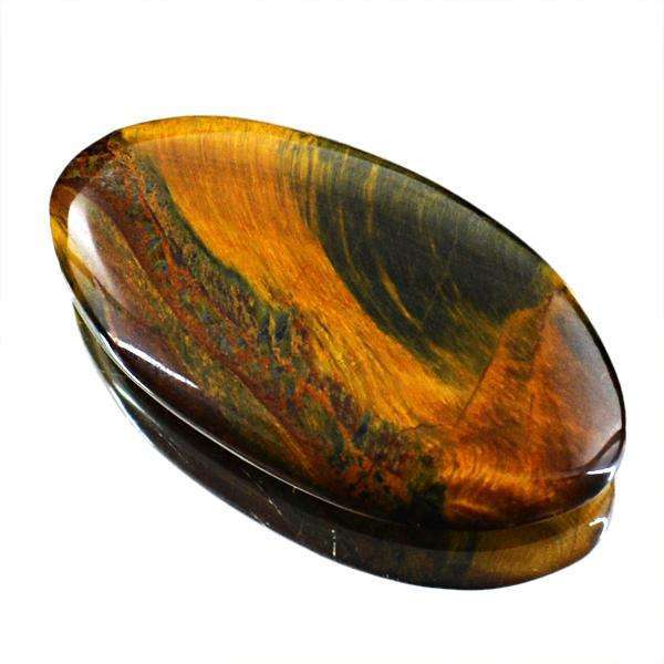 gemsmore:Amazing Golden Tiger Eye Oval Shape Untreated Loose Gemstone