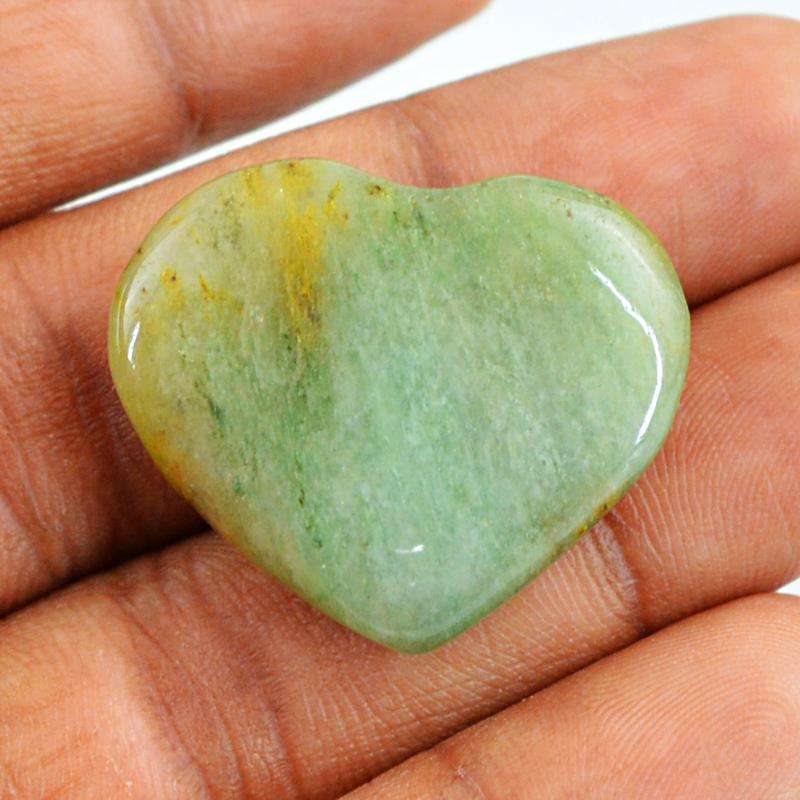gemsmore:Amazing Green Aquamarine Gemstone Natural Heart Shape