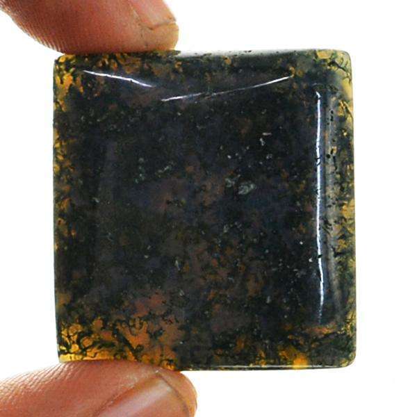 gemsmore:Amazing Green Moss Agate Untreated Loose Gemstone