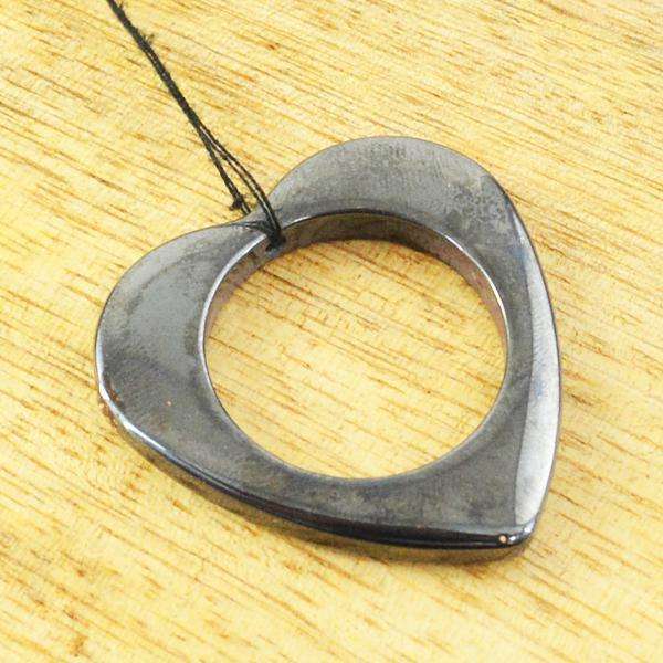 gemsmore:Amazing Heart Shape Hematite Untreated Loose Drilled Gemstone