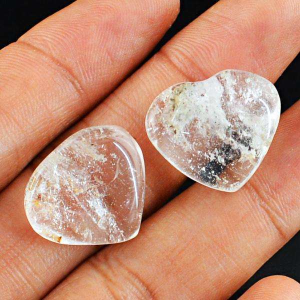 gemsmore:Amazing Heart Shape White Quartz Untreated Loose Gemstone Lot