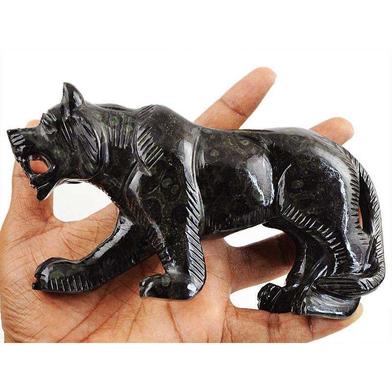gemsmore:Amazing Kambaba Jasper Hand Carved Lion