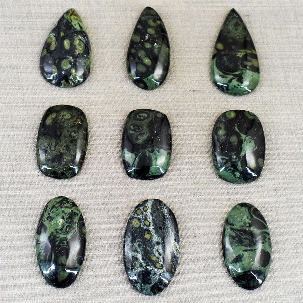 gemsmore:Amazing Kambaba Jasper Untreated Gemstone Cabochon Lot