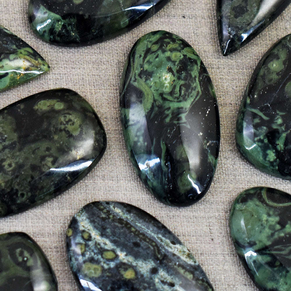 gemsmore:Amazing Kambaba Jasper Untreated Gemstone Cabochon Lot