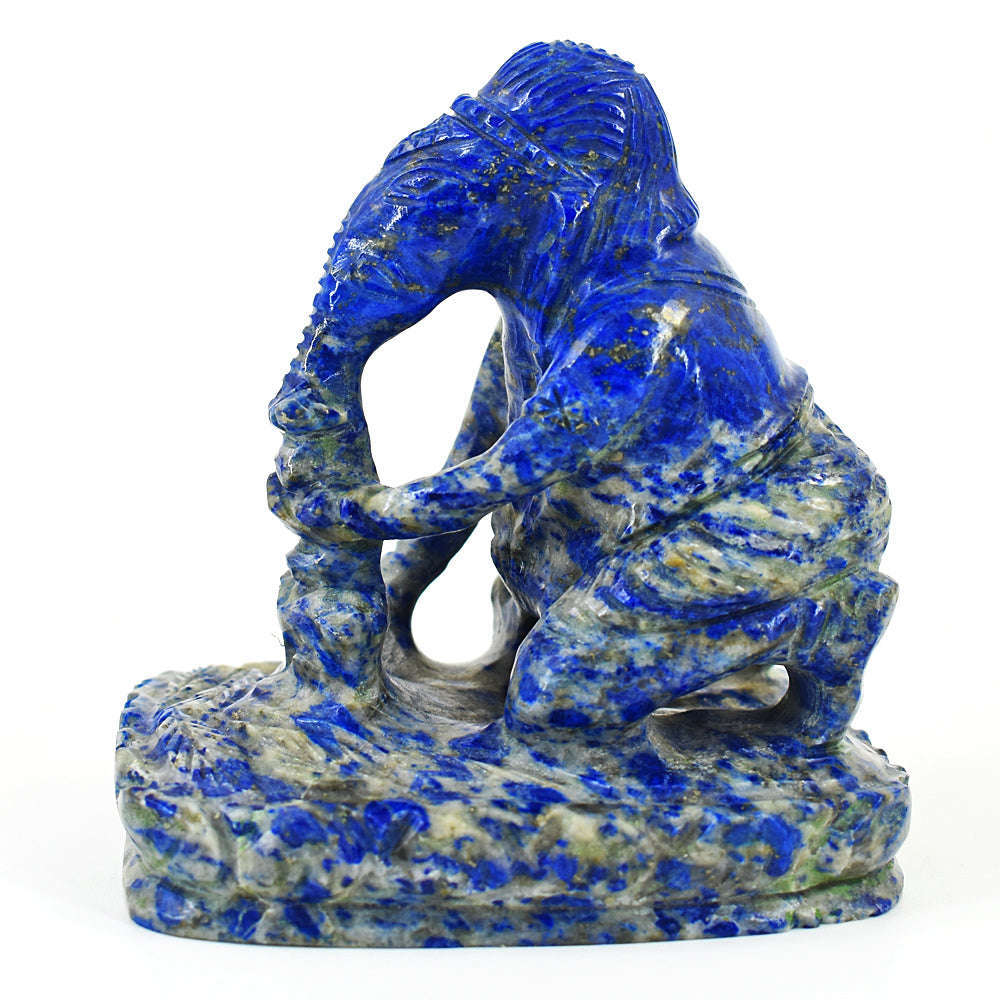 gemsmore:Amazing Lapis Lazuli Hand Carved Genuine Crystal Gemstone Carving Lord Ganesha