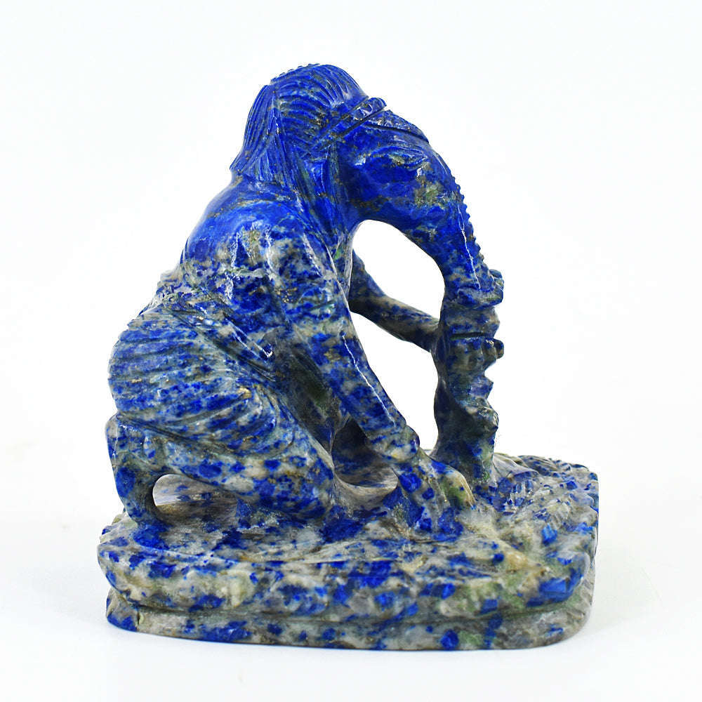 gemsmore:Amazing Lapis Lazuli Hand Carved Genuine Crystal Gemstone Carving Lord Ganesha