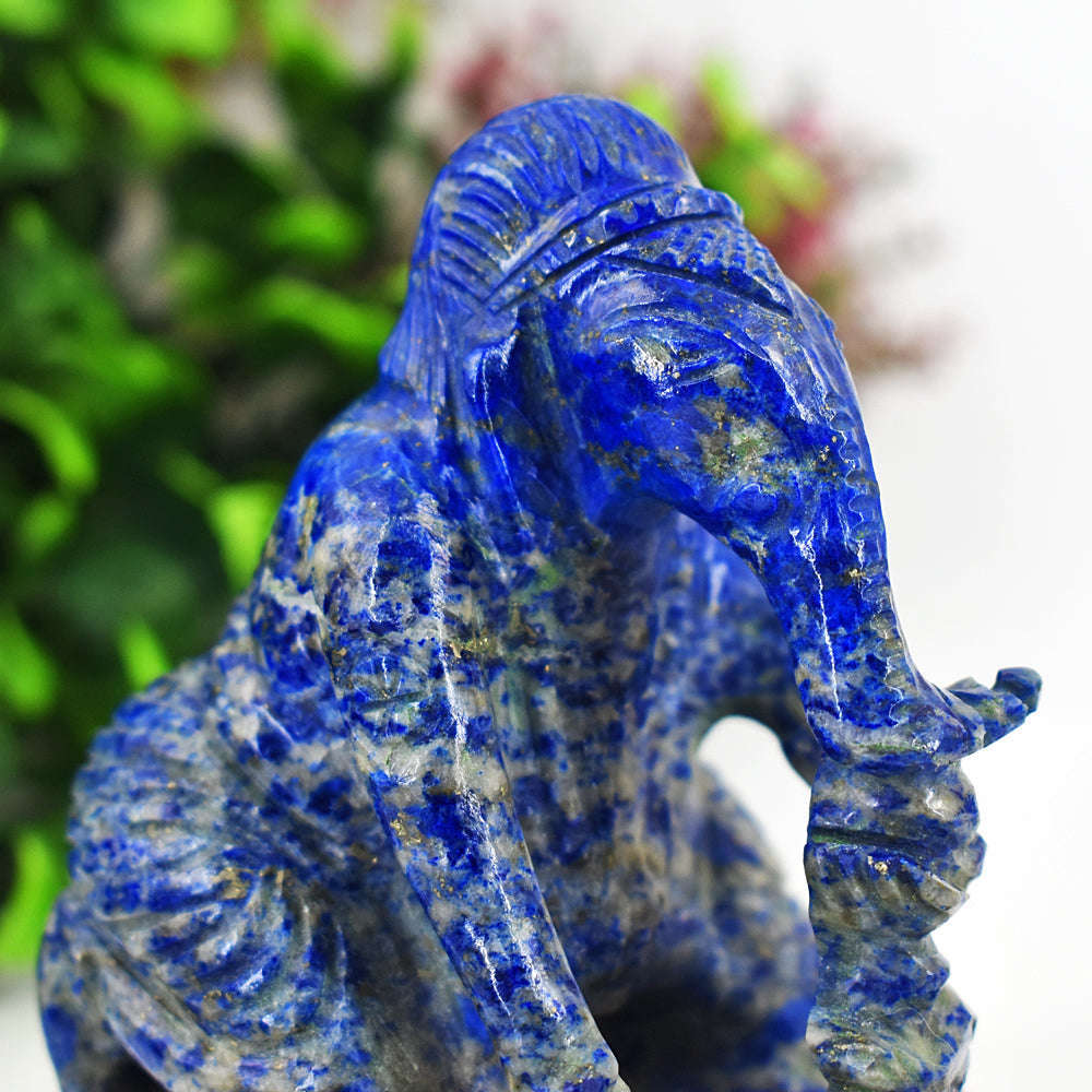 gemsmore:Amazing Lapis Lazuli Hand Carved Genuine Crystal Gemstone Carving Lord Ganesha