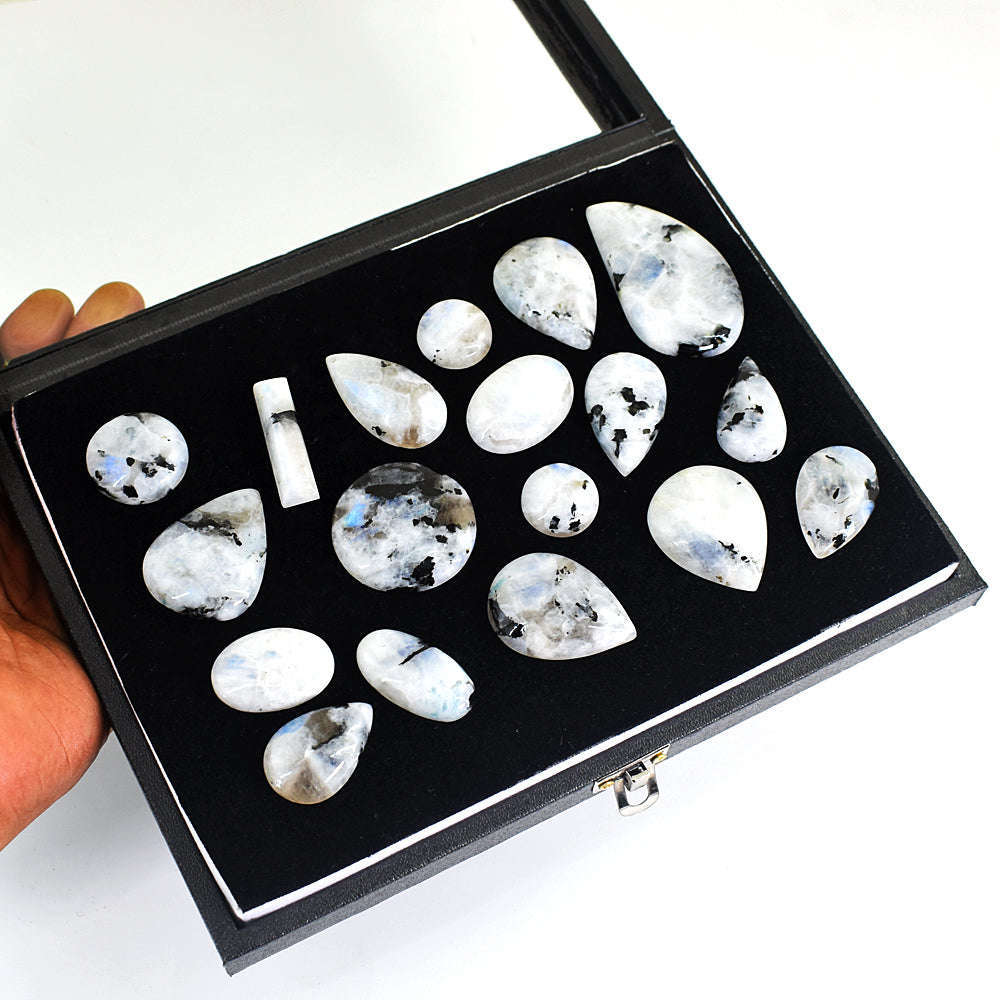gemsmore:Amazing Moonstone  Untreated Gemstone Cabochon Lot