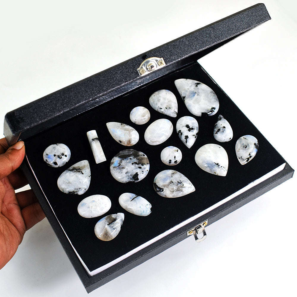 gemsmore:Amazing Moonstone  Untreated Gemstone Cabochon Lot