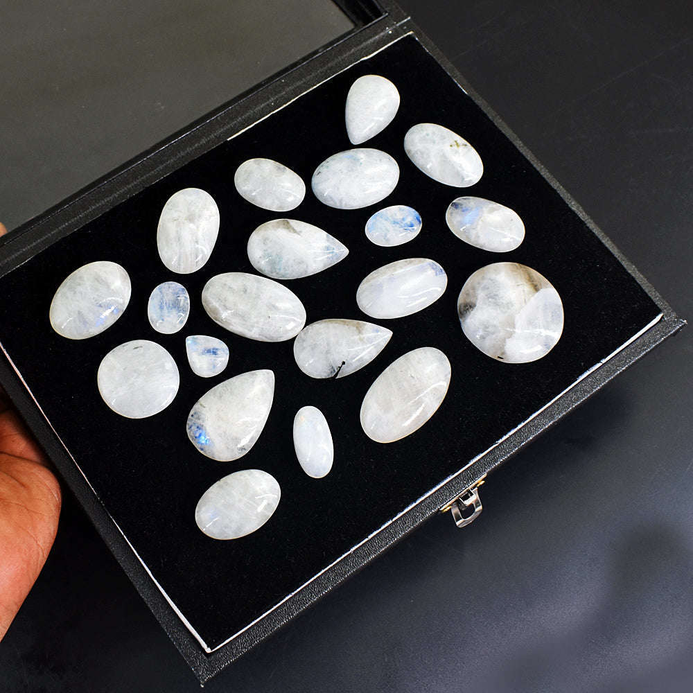 gemsmore:Amazing Moonstone Untreated Gemstone Cabochon Lot