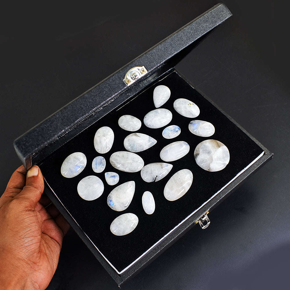 gemsmore:Amazing Moonstone Untreated Gemstone Cabochon Lot