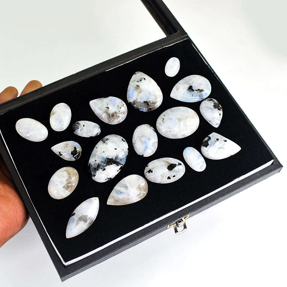 gemsmore:Amazing Moonstone Untreated Gemstone Cabochon Lot