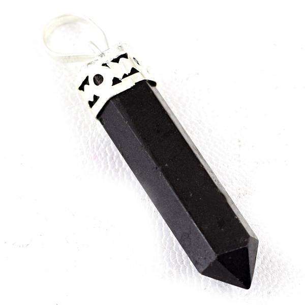 gemsmore:Amazing Natural Black Spinel Healing Point Pendant