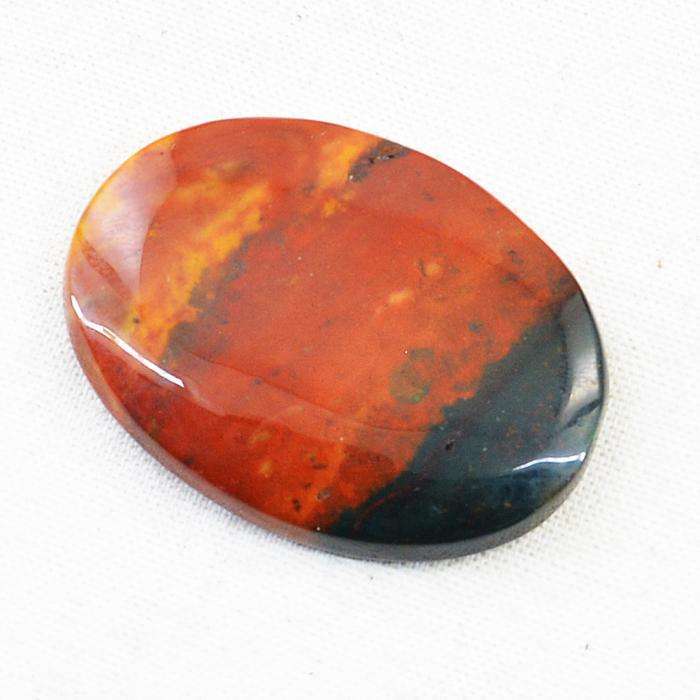 gemsmore:Amazing Natural Bloodstone Oval Shape Untreated Loose Gemstone