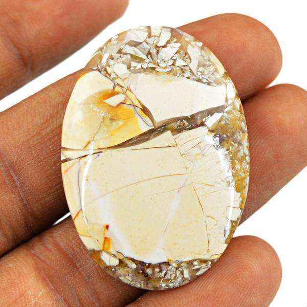gemsmore:Amazing Natural Brecciated Mookaite Oval Shape Untreated Loose Gemstone