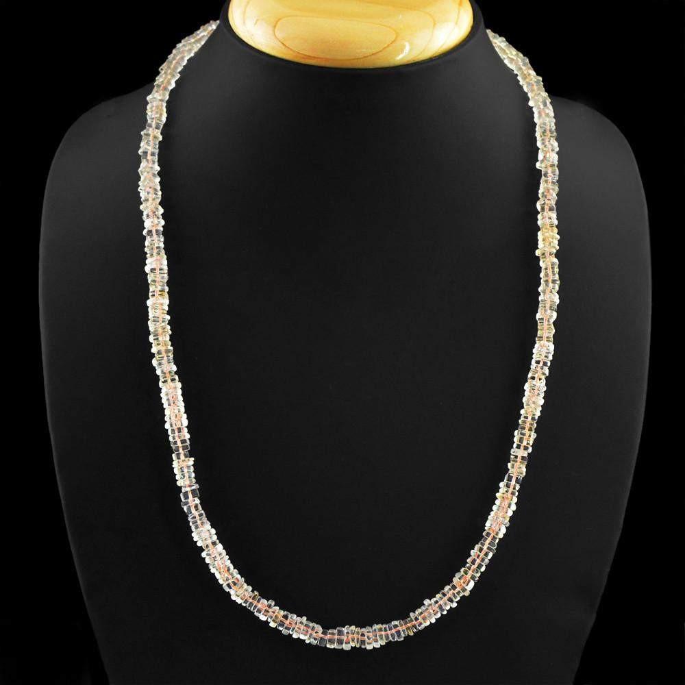 gemsmore:Amazing Natural Citrine Necklace Untreated Beads