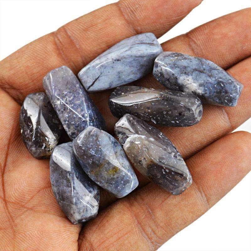 gemsmore:Amazing Natural Dendrite Opal Beads Lot - Drilled