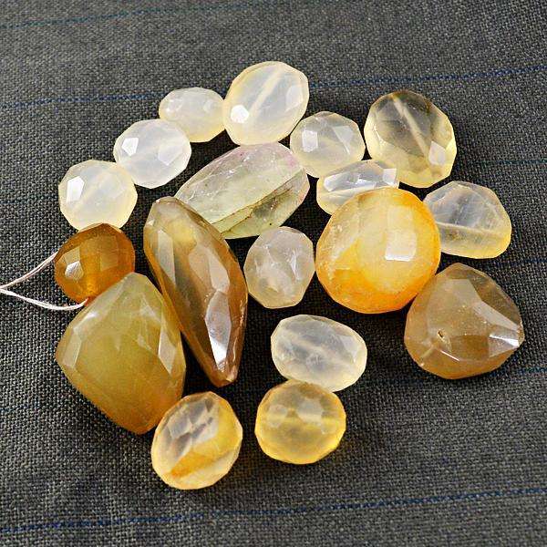 gemsmore:Amazing Natural Faceted Onyx Drilled Beads Lot
