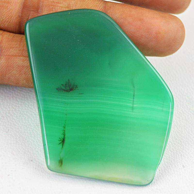 gemsmore:Amazing Natural Green Onyx Loose Gemstone
