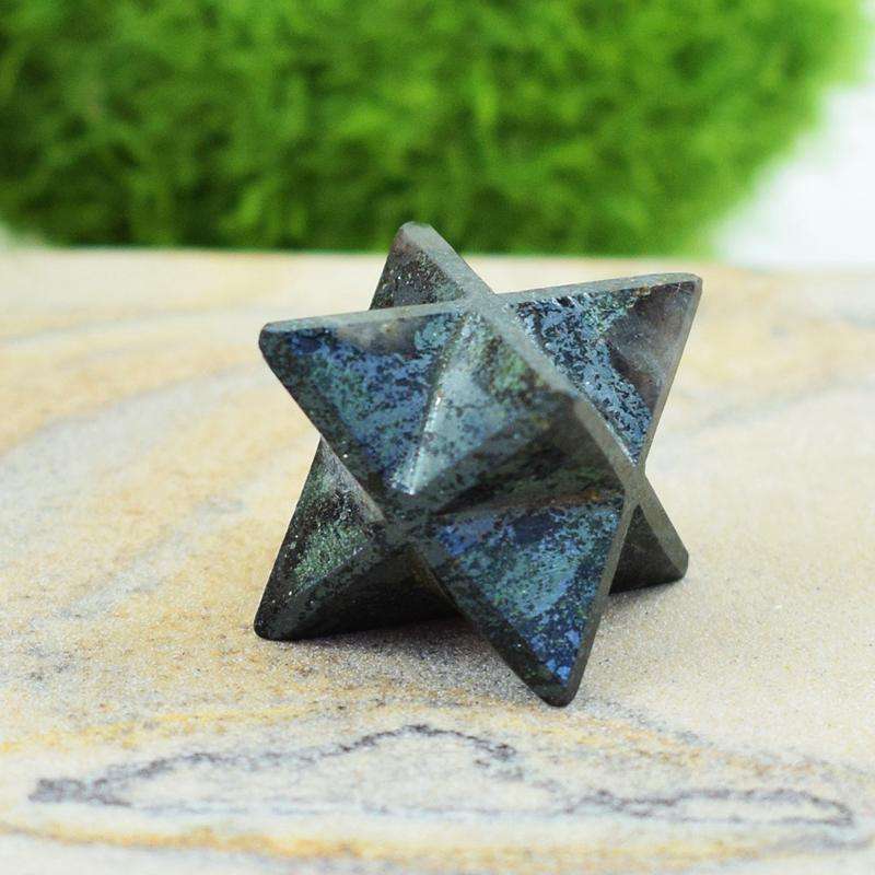 gemsmore:Amazing Natural Hematite Healing Merkaba