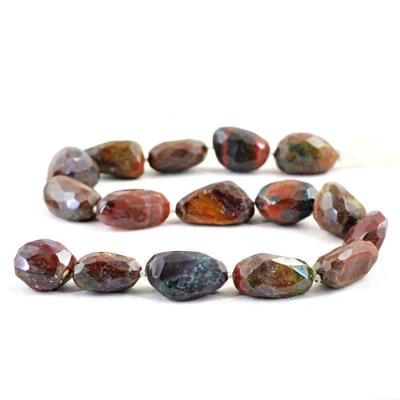 gemsmore:Amazing Natural Jasper Beads Strand - Faceted Drilled