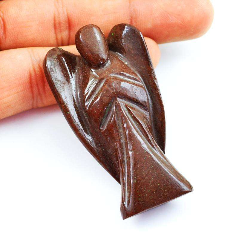 gemsmore:Amazing Natural Jasper Carved Healing Angel Gemstone