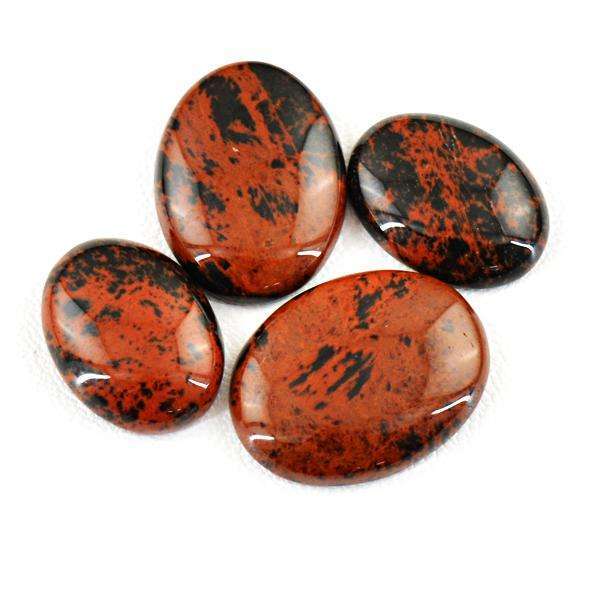 gemsmore:Amazing Natural Mahogany Jasper Oval Shape Loose Gemstone Lot