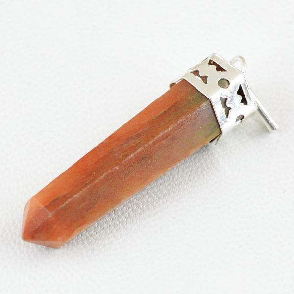 gemsmore:Amazing Natural Orange Aventurine Healing Point Pendant