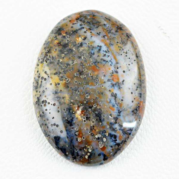 gemsmore:Amazing Natural Oval Shape Dendrite Opal Untreated Loose Gemstone