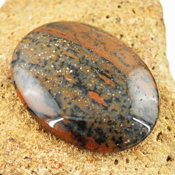 gemsmore:Amazing Natural Oval Shape Dendrite Opal Untreated Loose Gemstone
