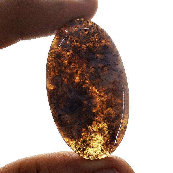 gemsmore:Amazing Natural Oval Shape Multicolor Moss Agate Loose Gemstone