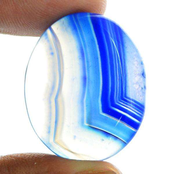 gemsmore:Amazing Natural Oval Shape Onyx Untreated Loose Gemstone