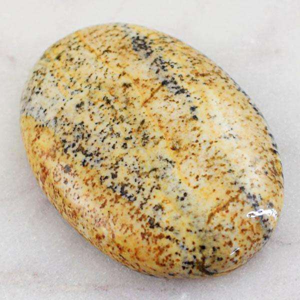 gemsmore:Amazing Natural Oval Shape Picture Jasper Untreated Loose Gemstone