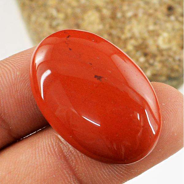 gemsmore:Amazing Natural Oval Shape Red Jasper Untreated Loose Gemstone