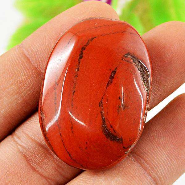 gemsmore:Amazing Natural Oval Shape Red Jasper Untreated Loose Gemstone