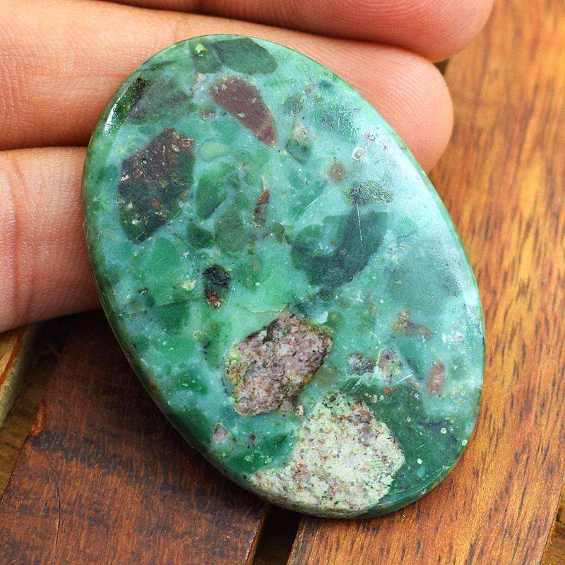 gemsmore:Amazing Natural Oval Shape Ruby Ziosite Loose Gemstone
