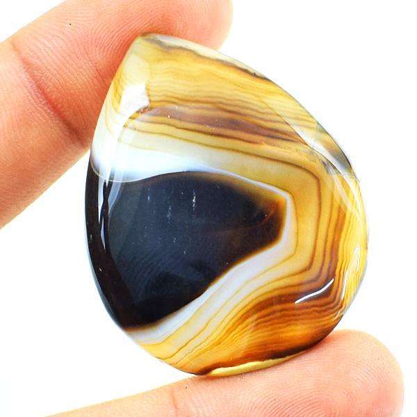 gemsmore:Amazing Natural Pear Shape Onyx Untreated Loose Gemstone