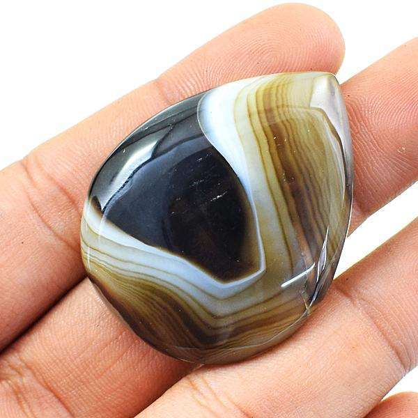 gemsmore:Amazing Natural Pear Shape Onyx Untreated Loose Gemstone