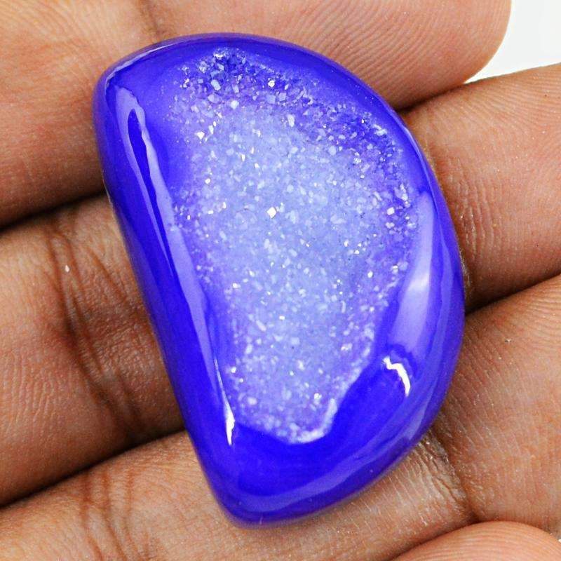 gemsmore:Amazing Natural Purple Druzy Onyx Gemstone