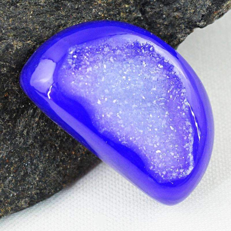 gemsmore:Amazing Natural Purple Druzy Onyx Gemstone