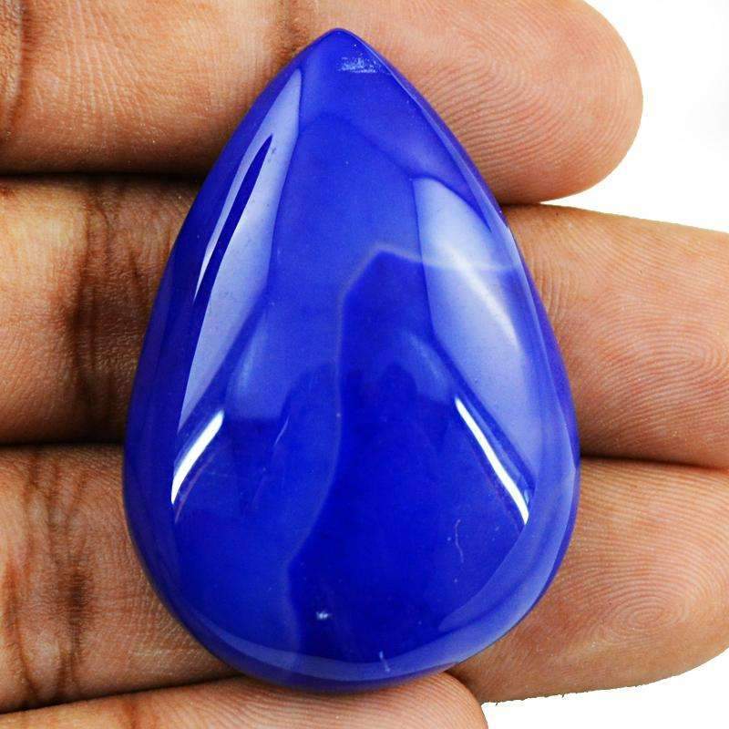 gemsmore:Amazing Natural Purple Onyx Gemstone - Pear Shape