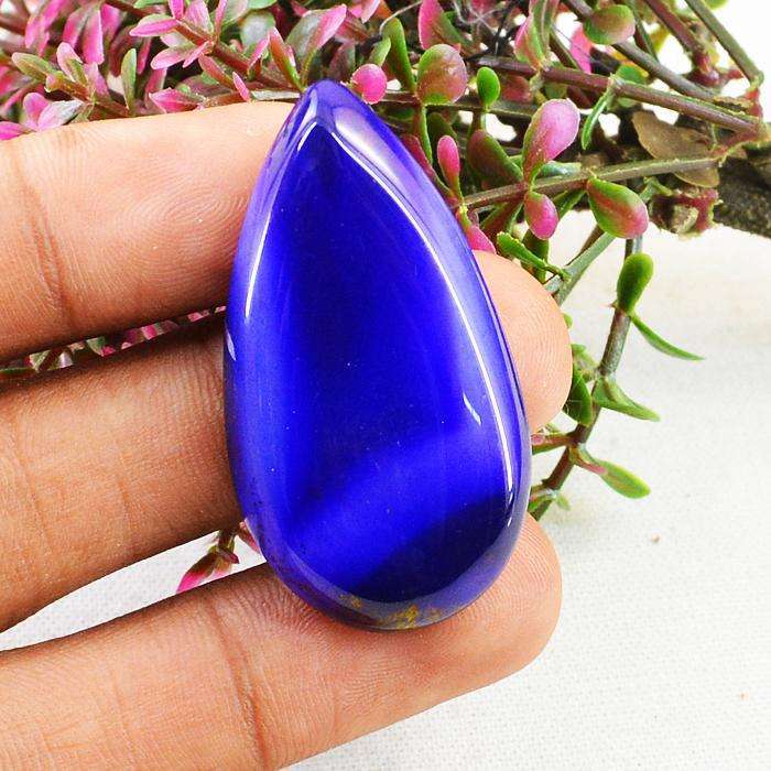 gemsmore:Amazing Natural Purple Onyx Pear Shape Untreated Loose Gemstone
