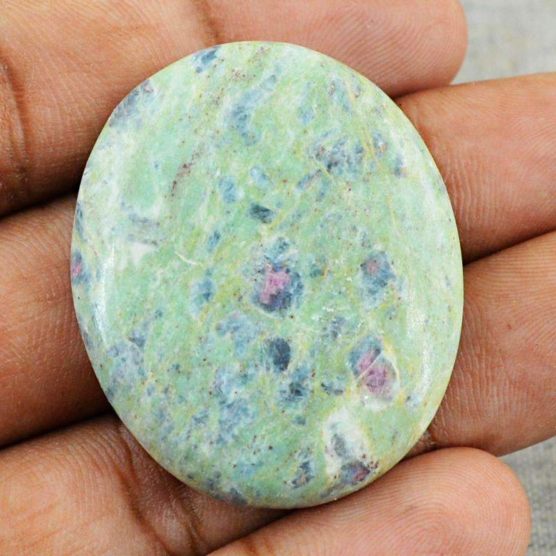 gemsmore:Amazing Natural Ruby Ziosite Gemstone Oval Shape