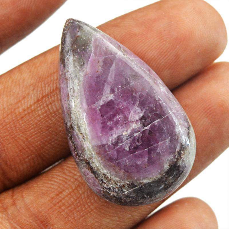 gemsmore:Amazing Natural Ruby Ziosite Pear Shape Gemstone