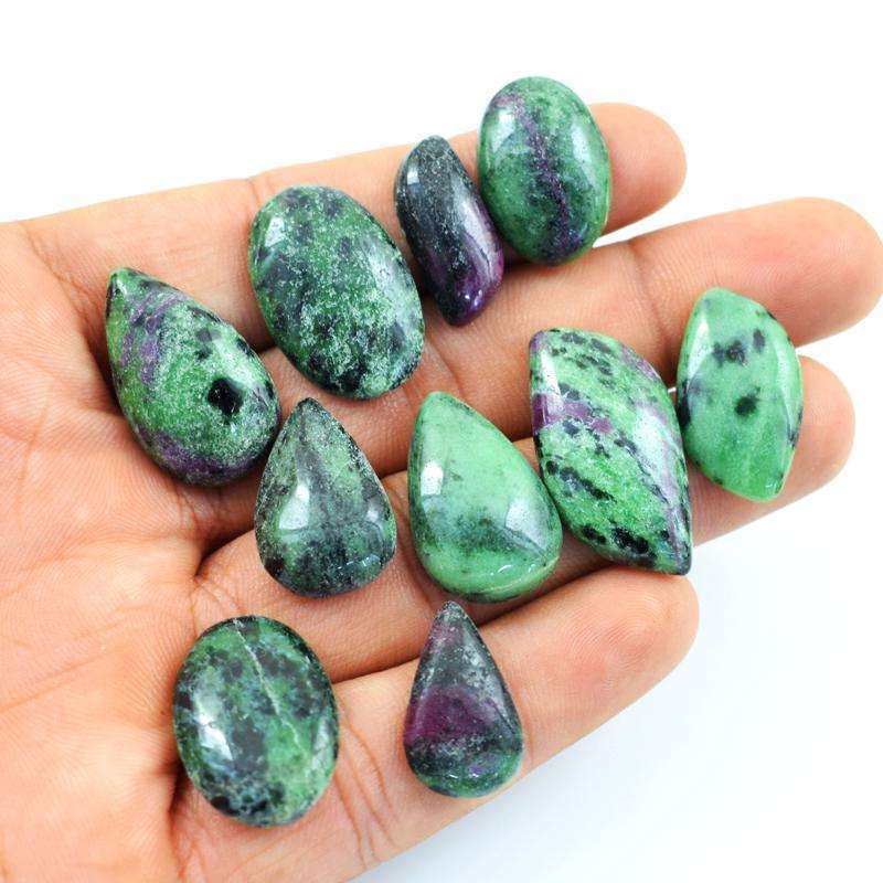 gemsmore:Amazing Natural Ruby Ziosite Untreated Loose Gemstone Lot